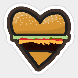 Hamburger love Sticker